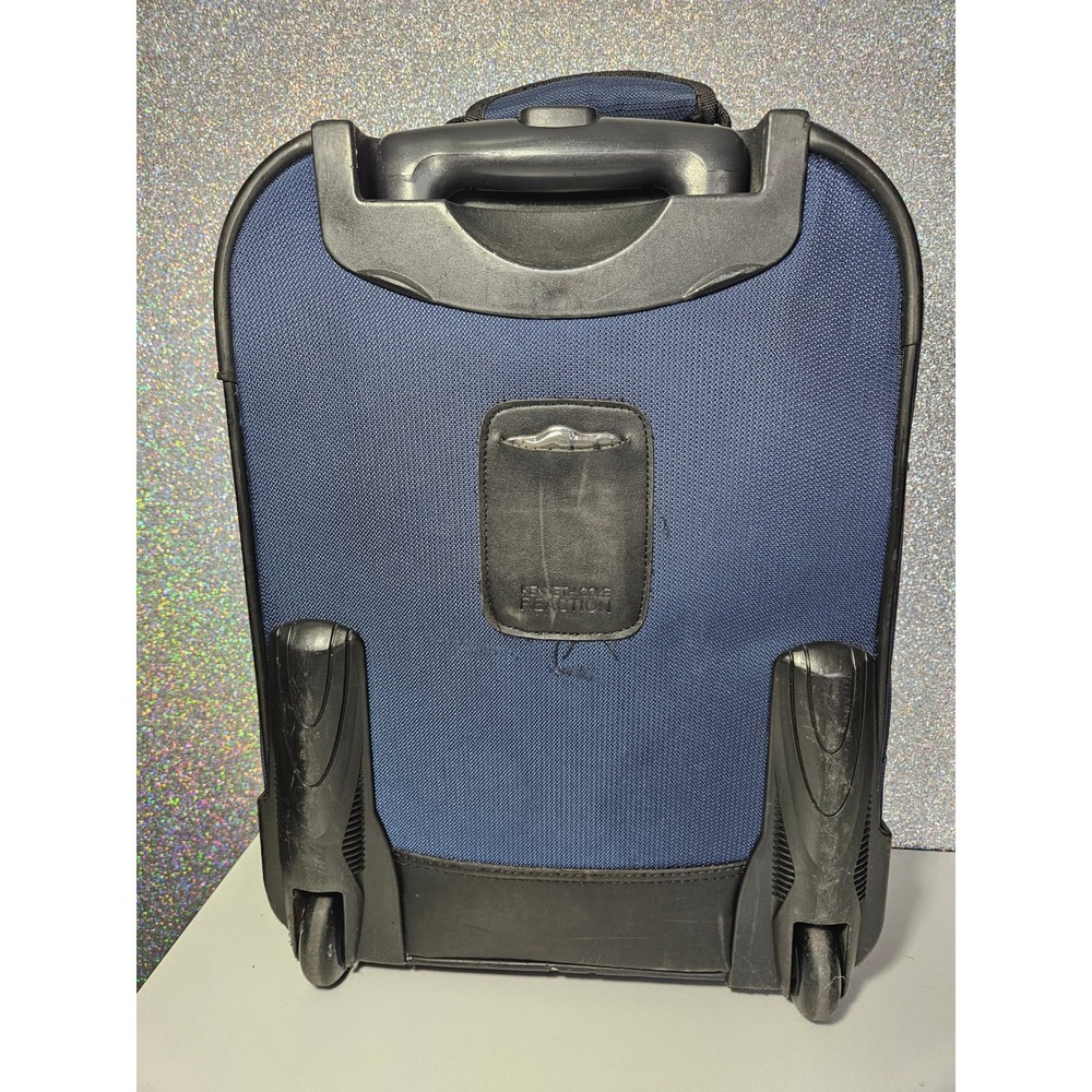Kenneth Cole Reaction Blue Soft Rolling Carry On Suitcase Luggage RUGGED Vintage - Picture 3 of 13